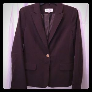 Like NEW!  Calvin Klein Chocolate Brown Blazer